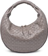 MODA LUXE Woven Faux Leather Hobo Bag