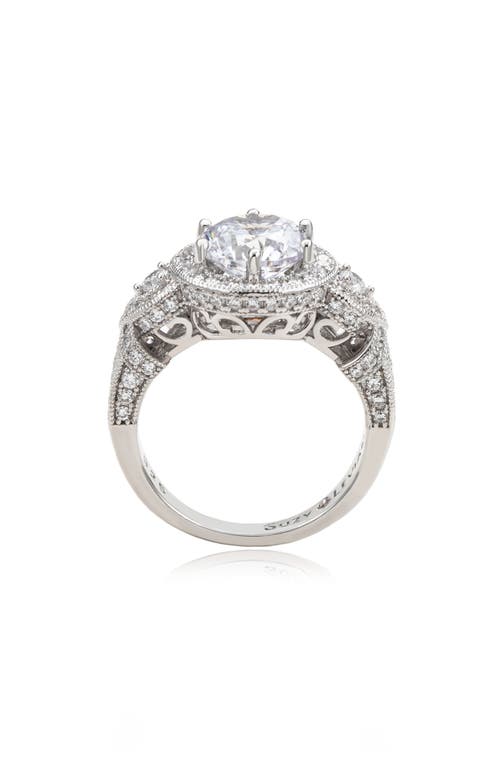 Suzy Levian Pavé Cubic Zirconia Engagement Ring