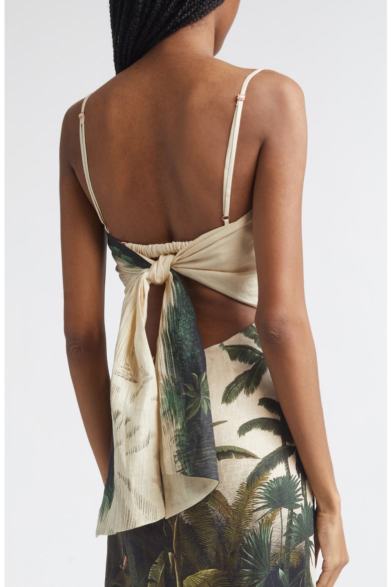 Andean Mythology Maxi Dress, Alternate, color, ECRU / GREEN