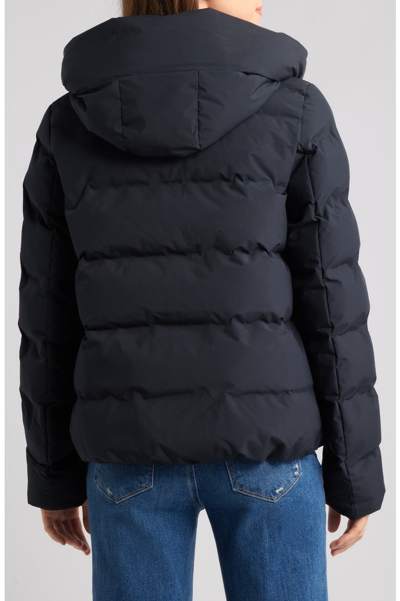 Arena Waterproof Hooded Puffer Jacket, Alternate, color, BLACK