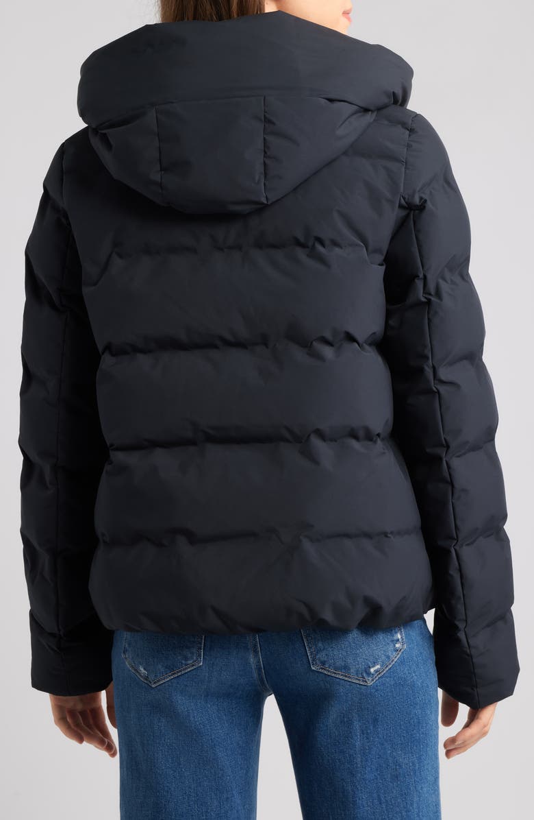 Save The Duck Arena Waterproof Hooded Puffer Jacket, Alternate, color, Black