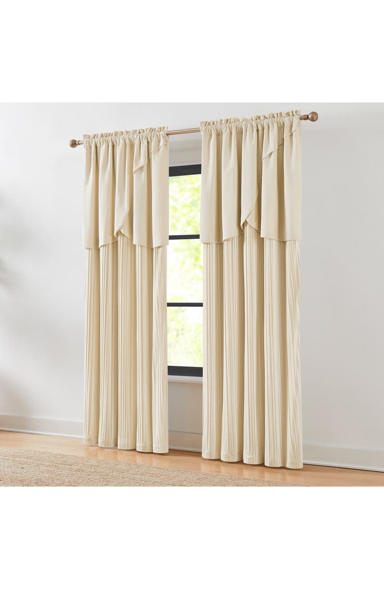 Chuks Collins x Lush Decor Solar Drift Blackout Window Panel, Alternate, color, Cream