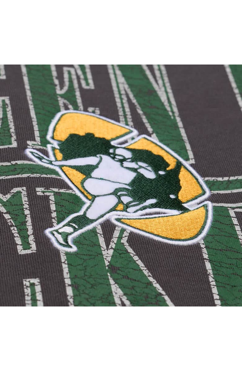 Mitchell & Ness Men's Mitchell & Ness Black Green Bay Packers Downtown Crew Vintage Logo Sweatshirt, Alternate, color, Black