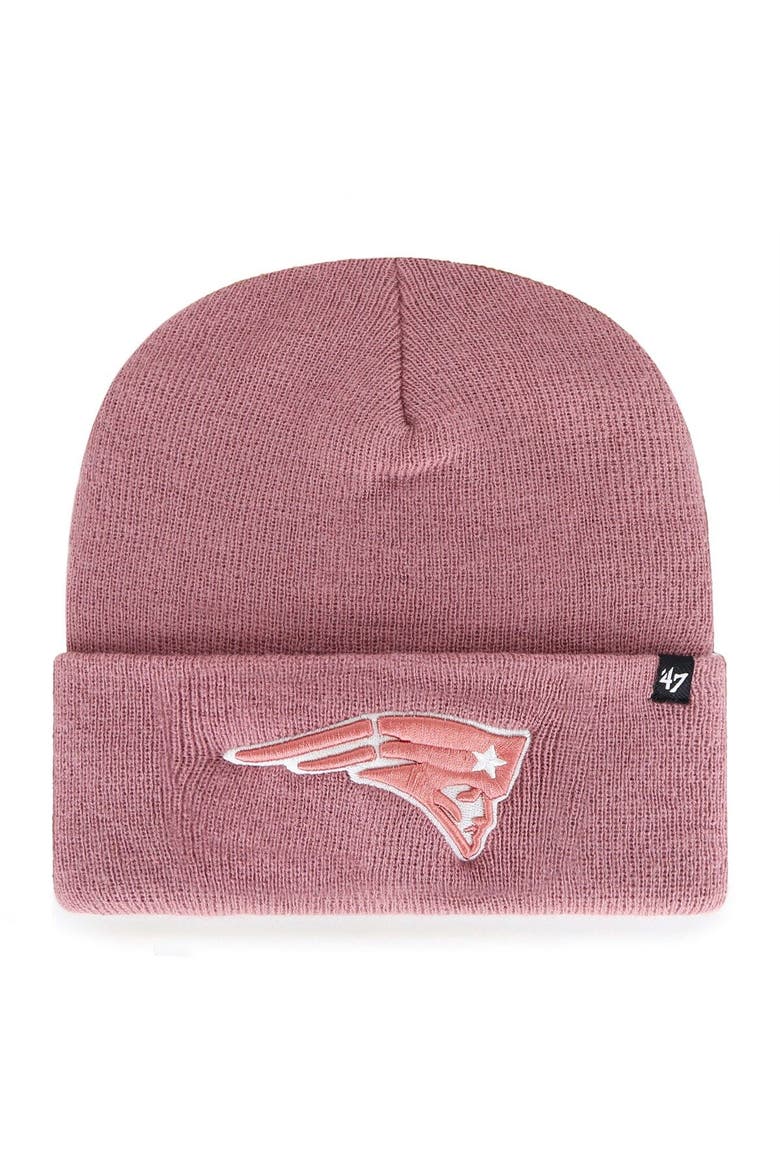 Women's '47  Pink New England Patriots Haymaker Cuffed Knit Hat, Main, color, Pink