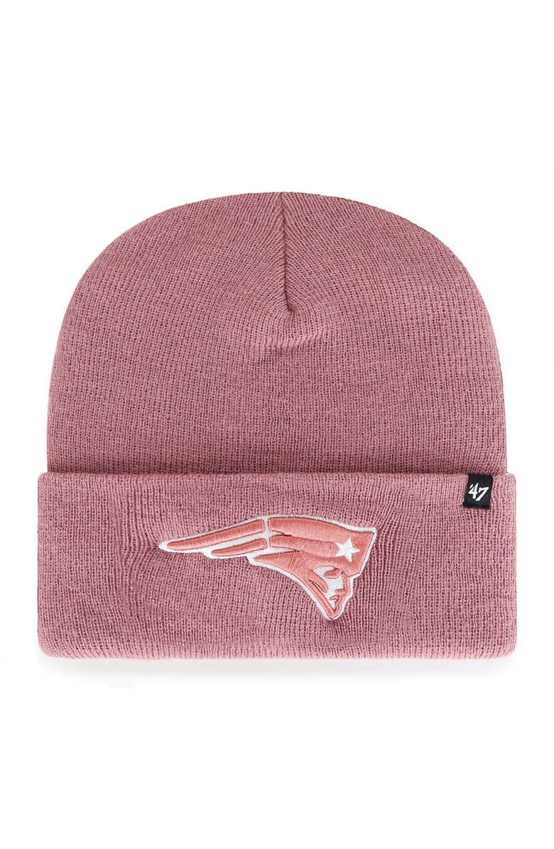 '47 Women's '47 Pink New England Patriots Haymaker Cuffed Knit Hat, Main, color,