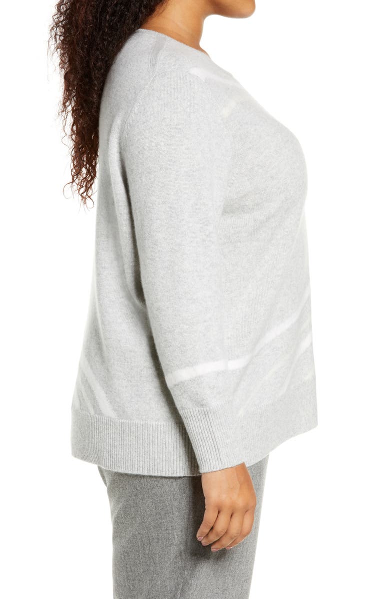 Lafayette 148 New York Needle Punch Cashmere Sweater, Alternate, color, 