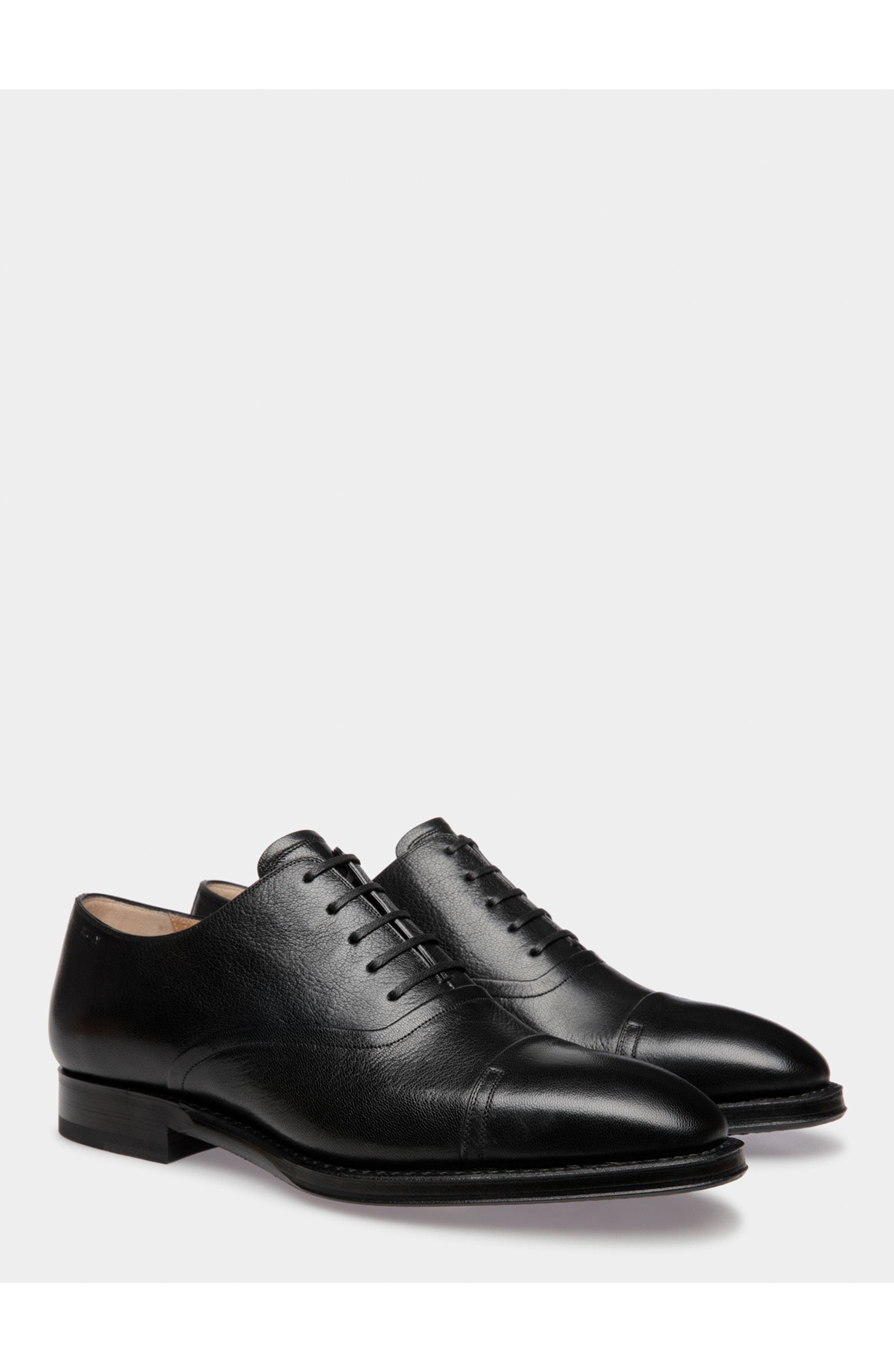 Bally Scribe Oxford in Grained Leather, Alternate, color, 