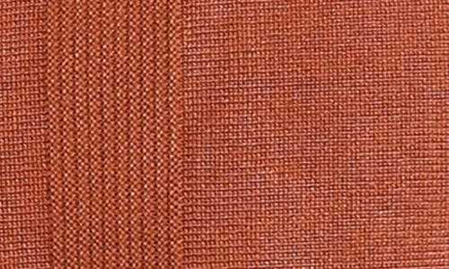 Spring + Mercer Textured Short Sleeve Button-up Sweater In Brick
