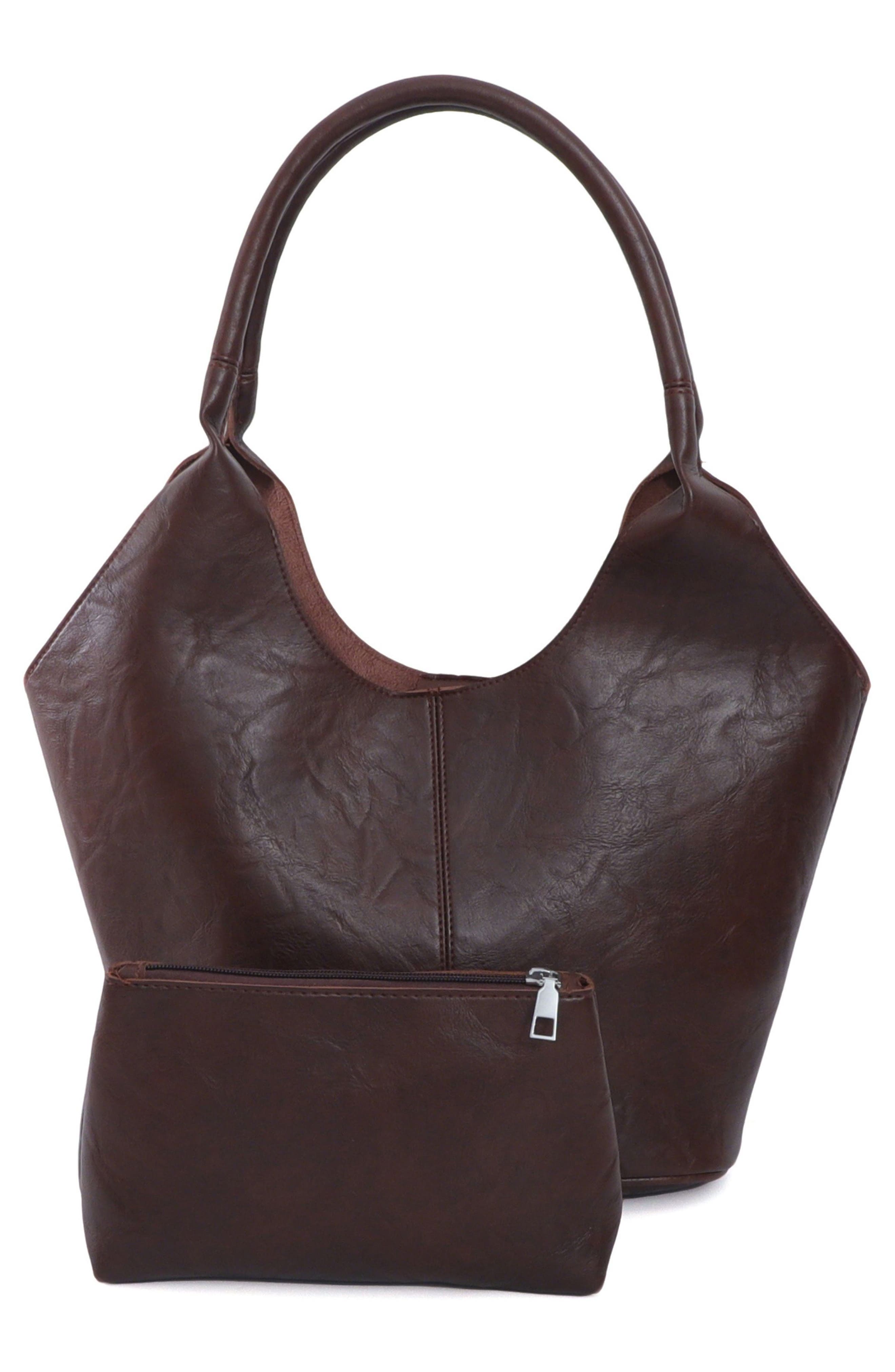 Adornia Top Handle Hobo Bag, Alternate, color, Brown