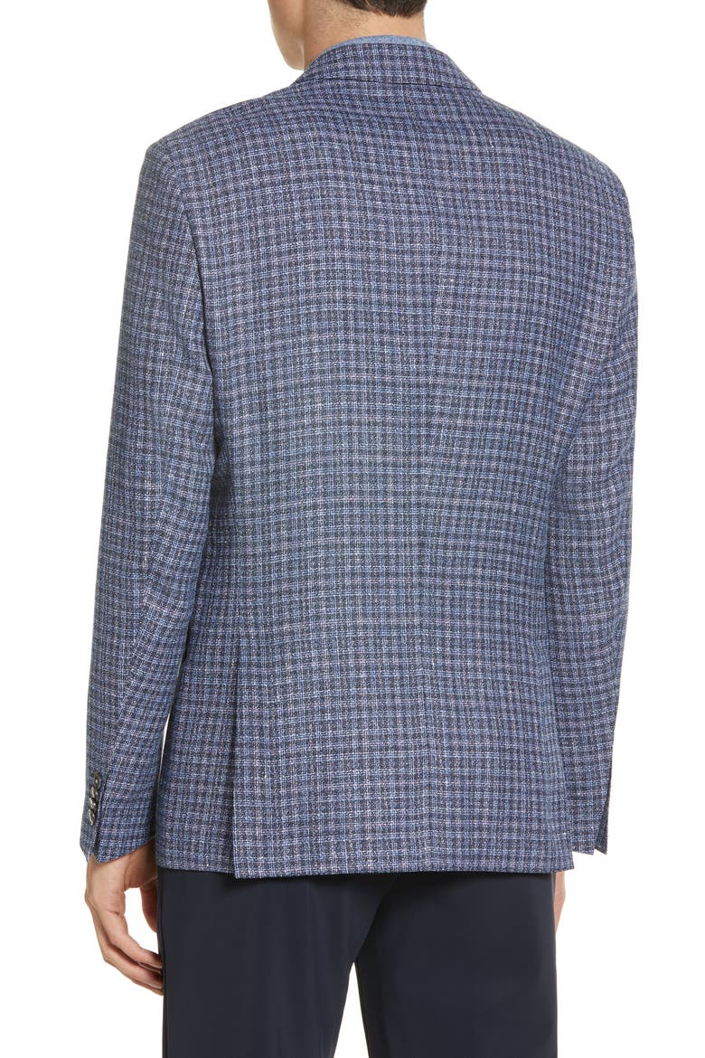 Hugo Boss Hutson Plaid Wool Blend Sport Coat, Alternate, color, DARK BLUE