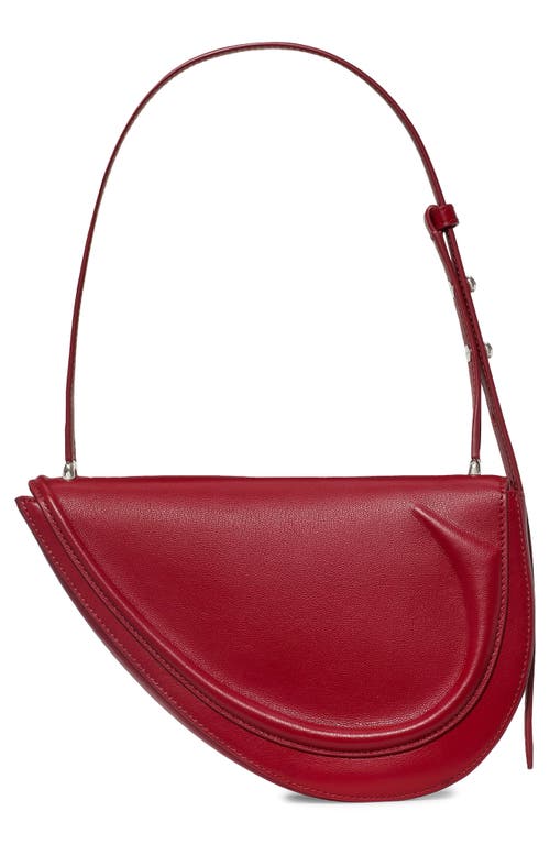 Kate Spade New York The Spade Fine Grain Leather Shoulder Bag In Red