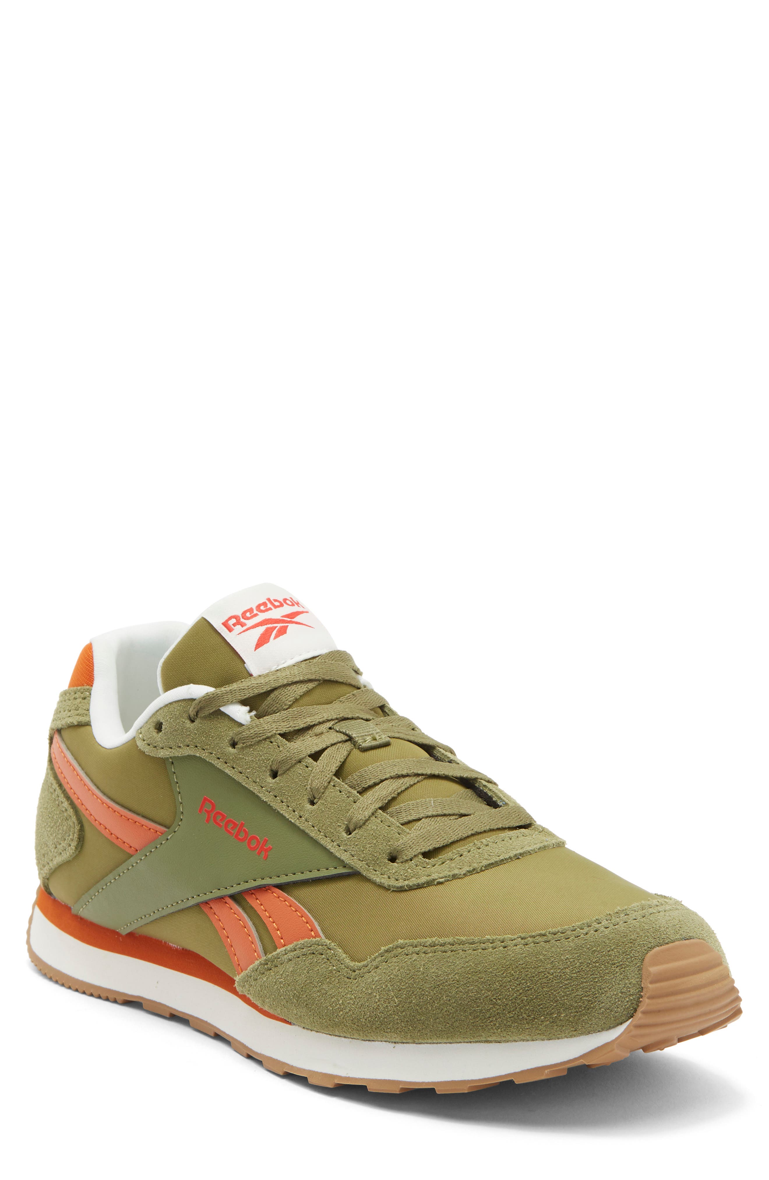 Glide Low Sneaker, Main, color, GREEN ORNGE RED