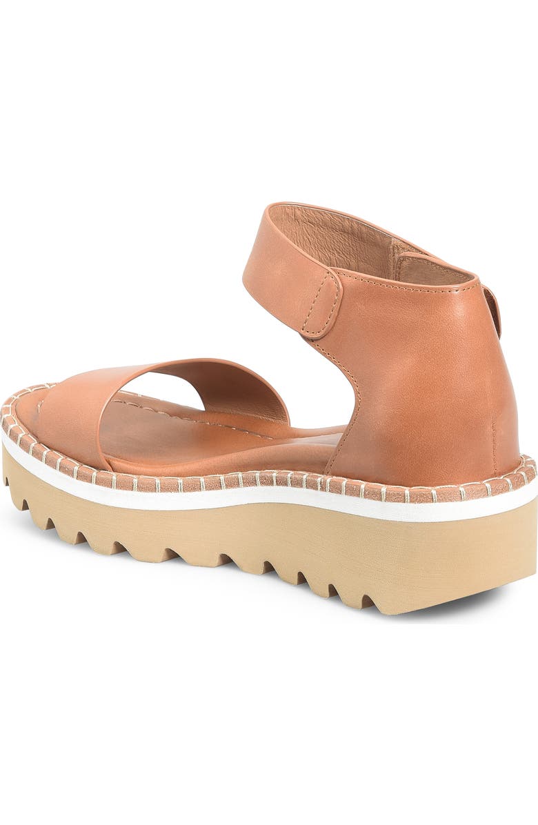 Söfft Ripley Ankle Strap Platform Wedge Sandal, Alternate, color, Luggage