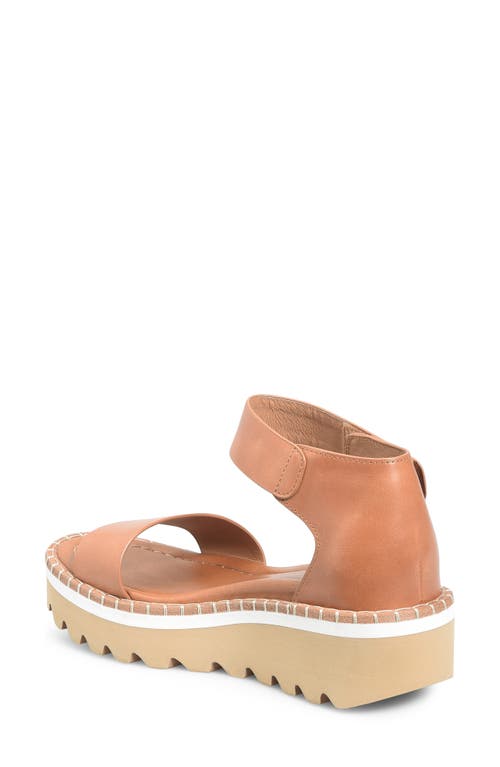 Söfft Ripley Ankle Strap Platform Wedge Sandal In Brown