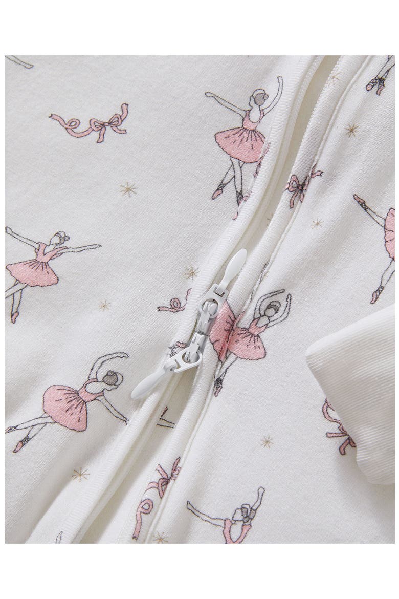 Sugar Plum Fairy Stretch Pima Cotton Blend Convertible One-Piece Pajamas, Alternate, color, WHITE