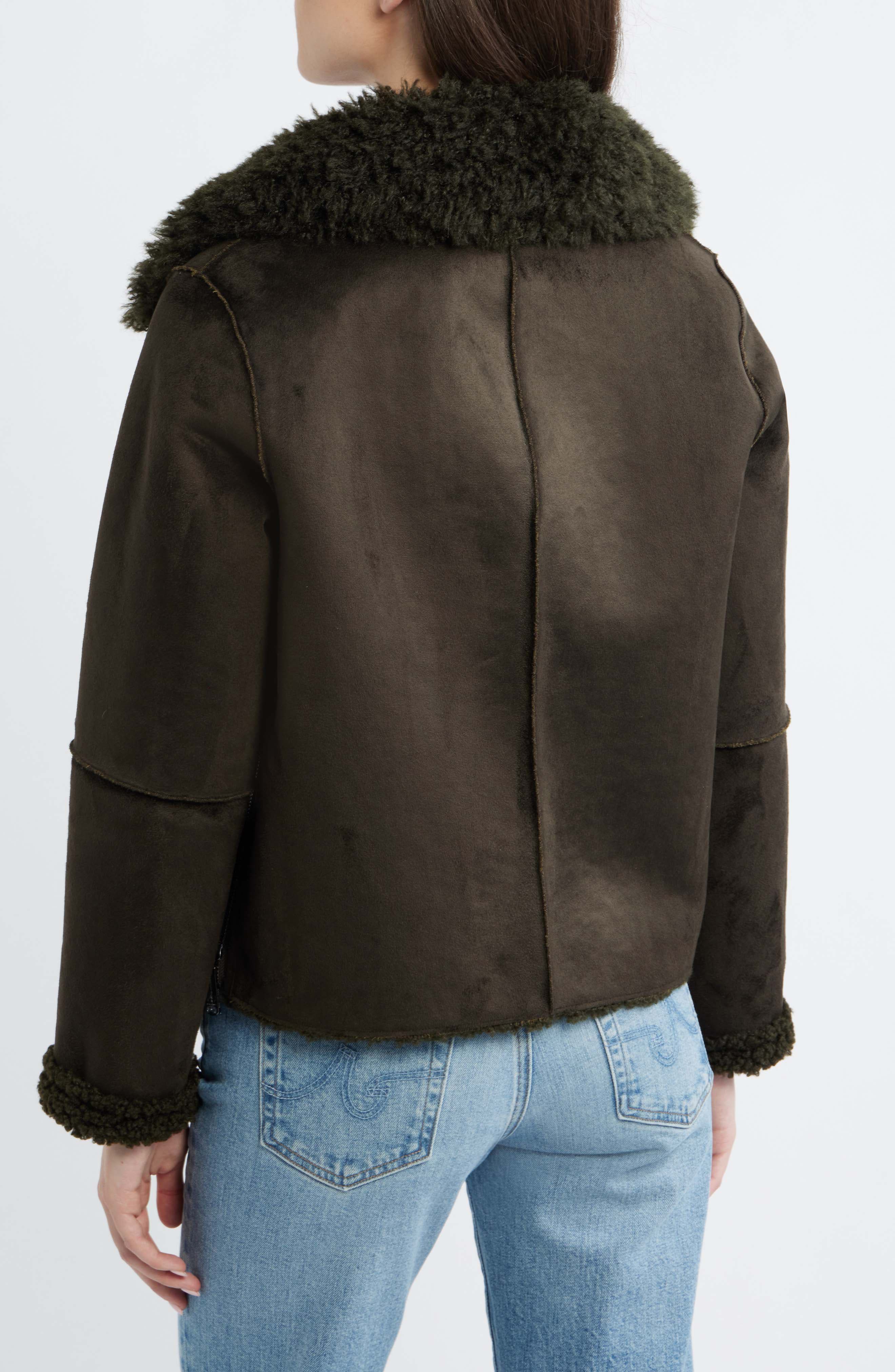 Zip Front Faux Shearling Jacket (Women) | Nordstrom
