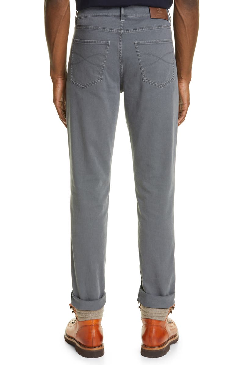 Brunello Cucinelli Brunello Cuccinelli Overdye Stretch Cotton Twill Pants, Alternate, color, 