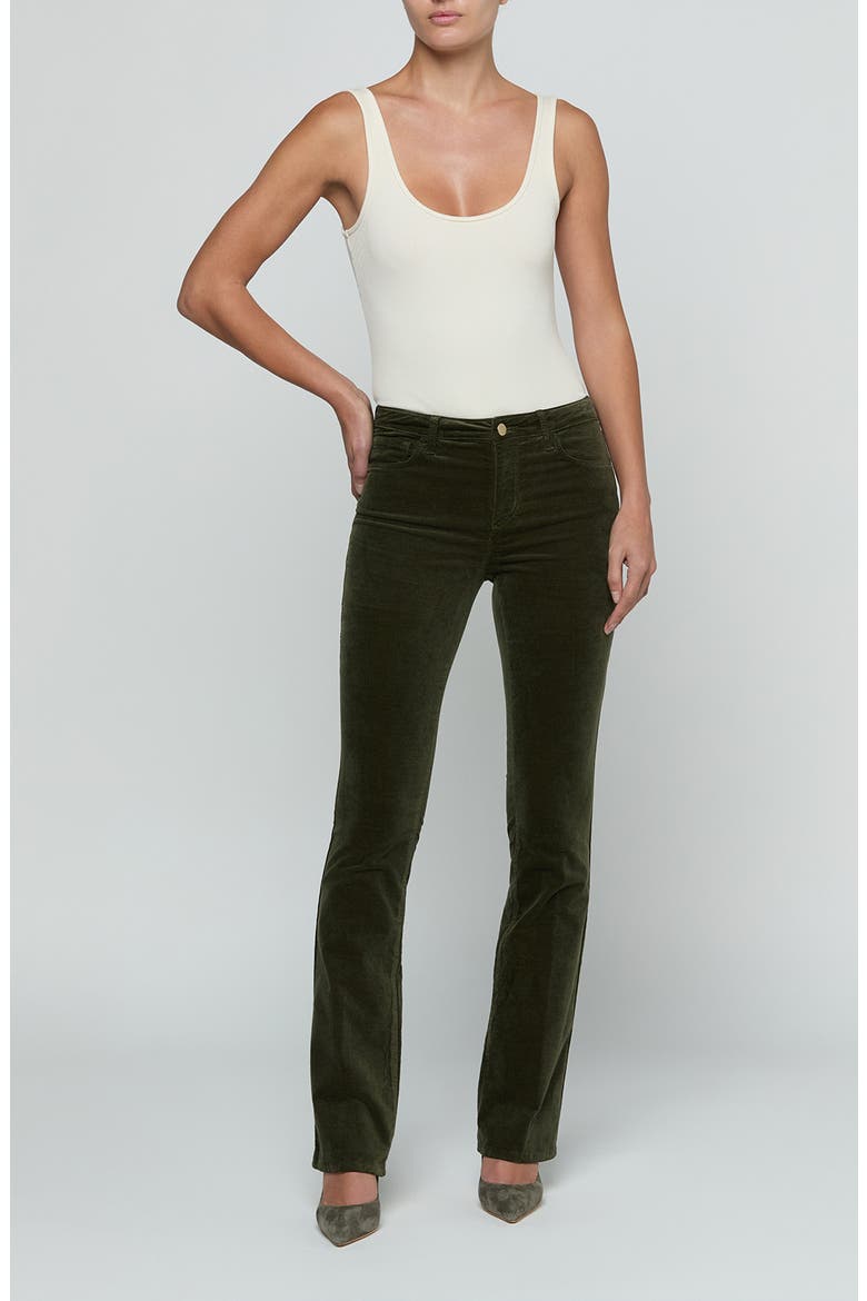 Stevie High Waist Straight Leg Jeans, Alternate, color, ARMY