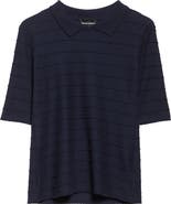 Emporio Armani Scallop Trim Collared T-Shirt