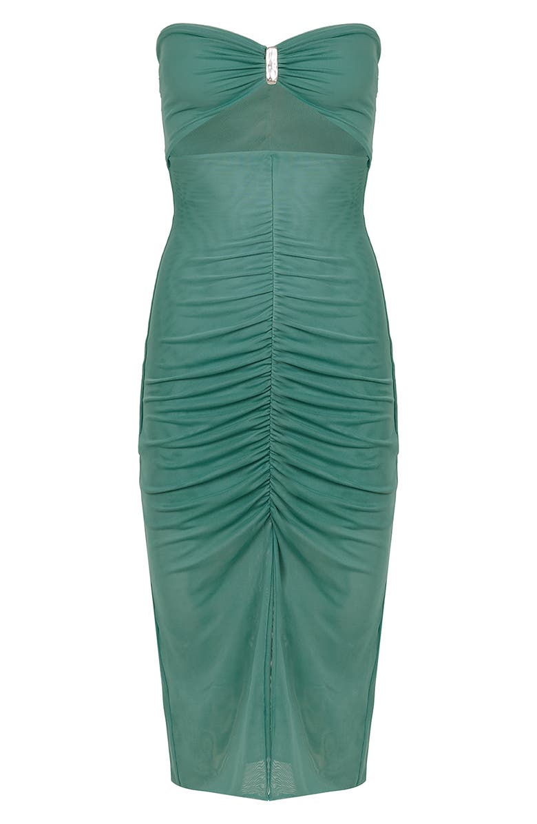 ViX Paula Hermanny Kiera Strapless Cutout Midi Dress, Alternate, color, 
