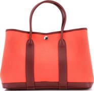 Pre-Owned Hermes Garden Party Tote Toile and Leather 30