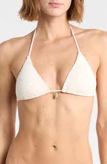 Palm Triangle Bikini Top