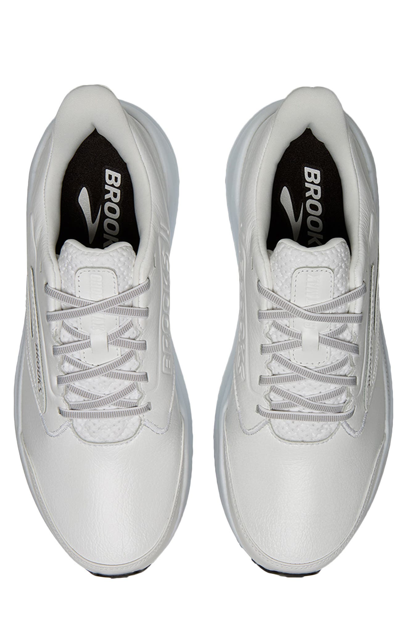 Ghost Max Slip Resistant Leather Walking Shoe, Alternate, color, WHITE/ WHITE