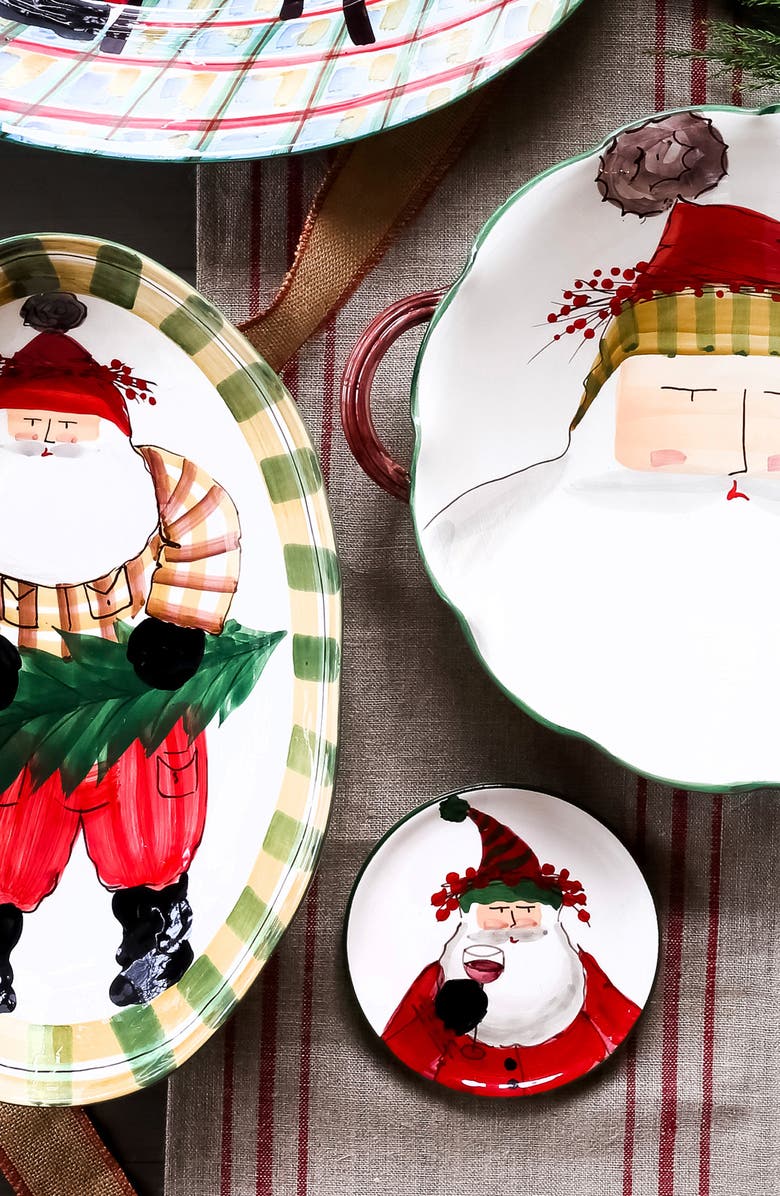 VIETRI Old St. Nick Set of 4 Cocktail Plates, Alternate, color, 