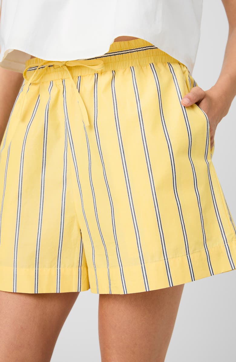 French Connection Rhodes Stripe Pull-On Poplin Shorts, Alternate, color,