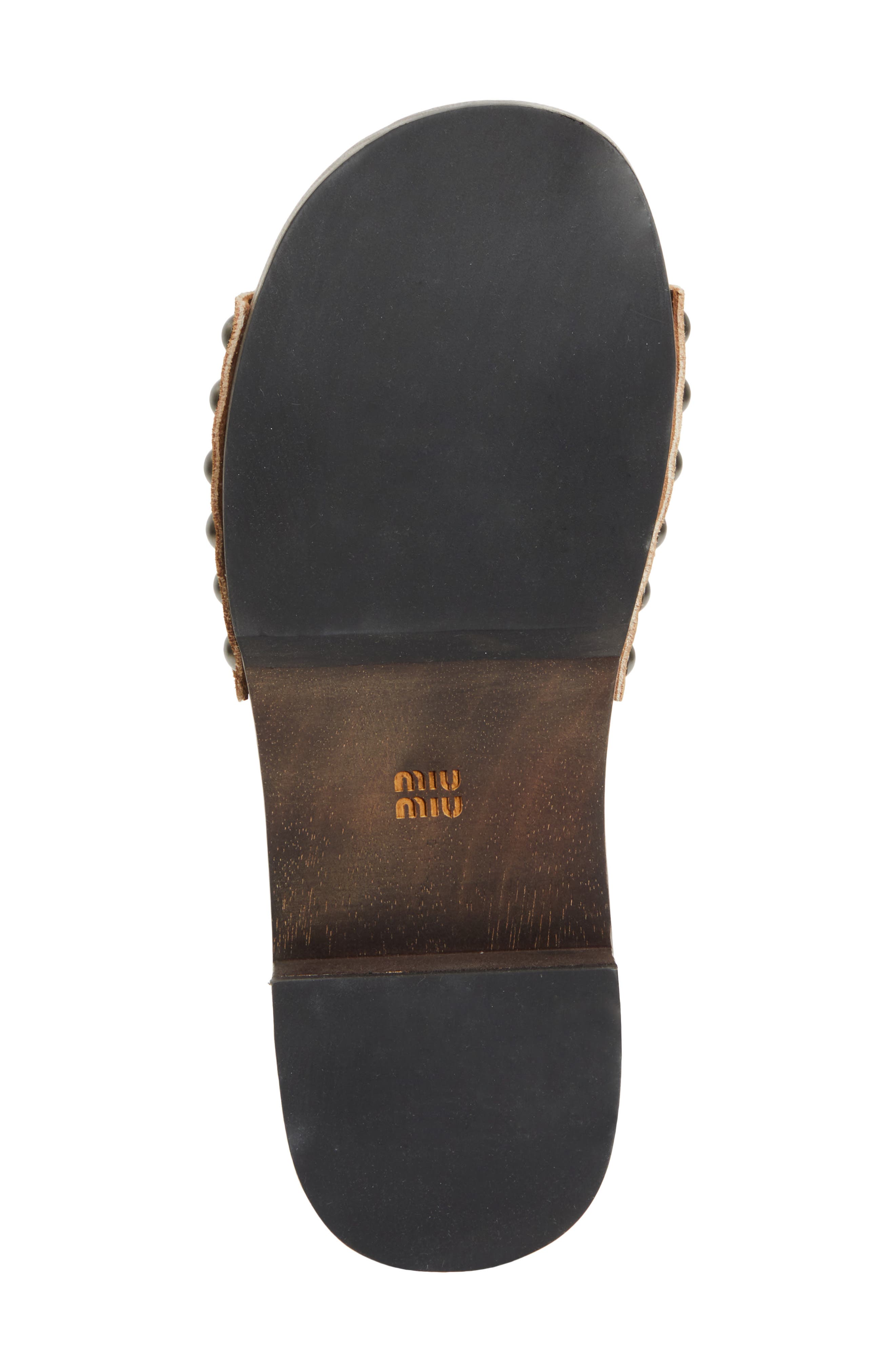 Miu Miu Clog Slide Sandal, Alternate, color, Cannella