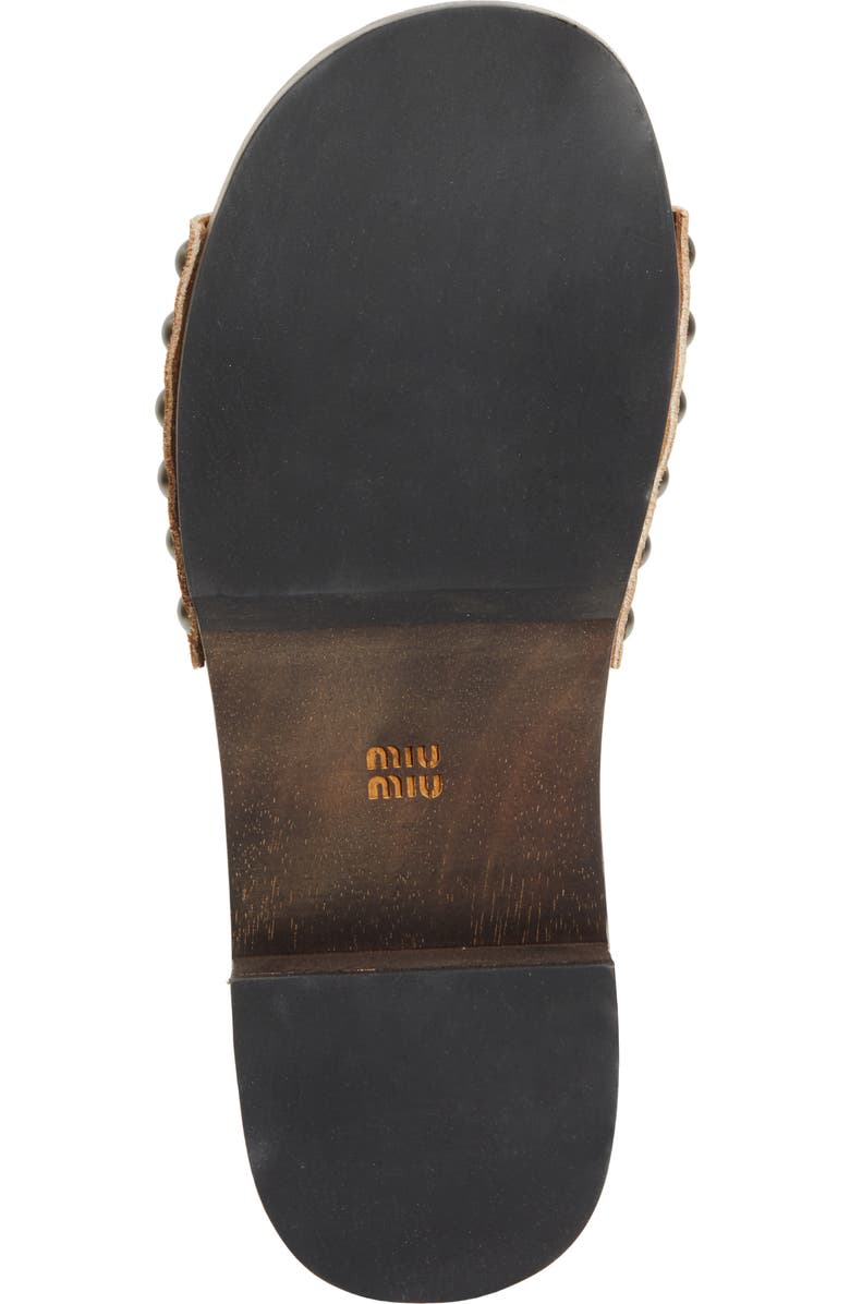 Miu Miu Clog Slide Sandal, Alternate, color, Cannella