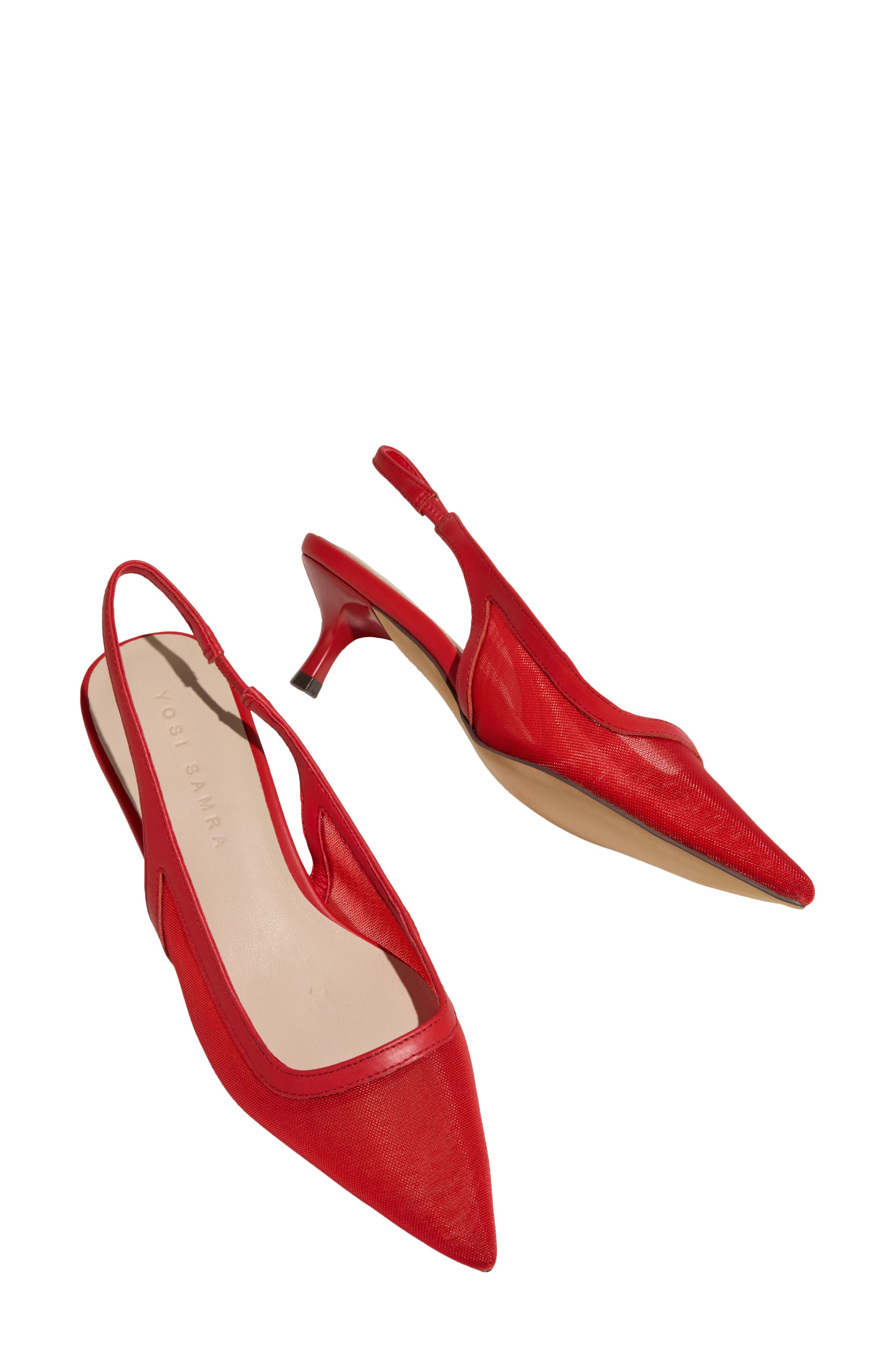 Delilah Slingback Pump, Alternate, color, RED