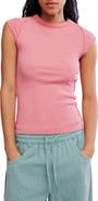 Free People Ever Had Cap Sleeve Cotton T-Shirt