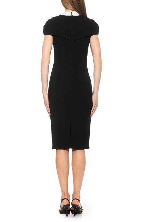 Alexia Admor Tati Cape Sheath Dress In Black