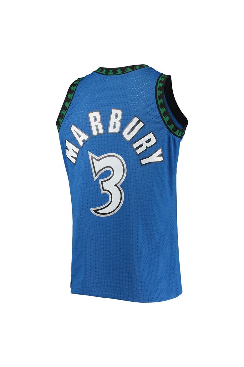 Men's Mitchell & Ness Stephon Marbury Blue Minnesota Timberwolves 1996/97 Hardwood Classics Swingman Jersey, Alternate, color, Blue
