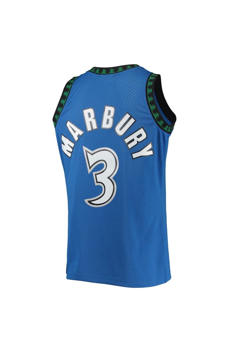 Mitchell & Ness Men's Mitchell & Ness Stephon Marbury Blue Minnesota Timberwolves 1996/97 Hardwood Classics Swingman Jersey, Alternate, color, Blue