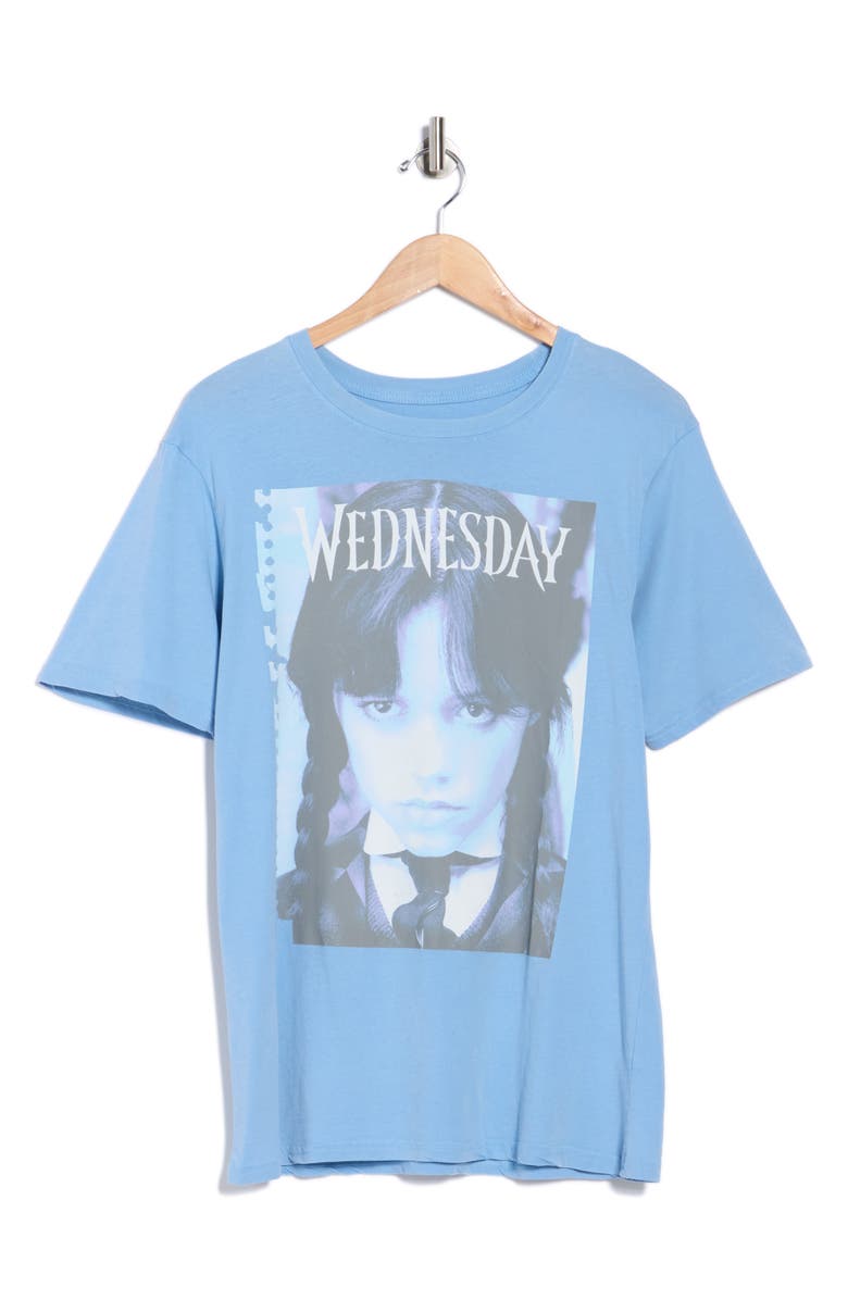 Goodie Two Sleeves Wednesday Graphic T-Shirt, Alternate, color, Carolina Blue