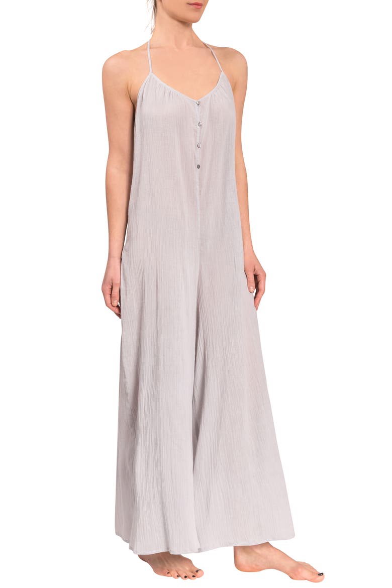 Kaitlyn Wide Leg Sleep Jumpsuit, Alternate, color, MIST