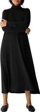 Eileen Fisher Long Sleeve Jersey Maxi Dress