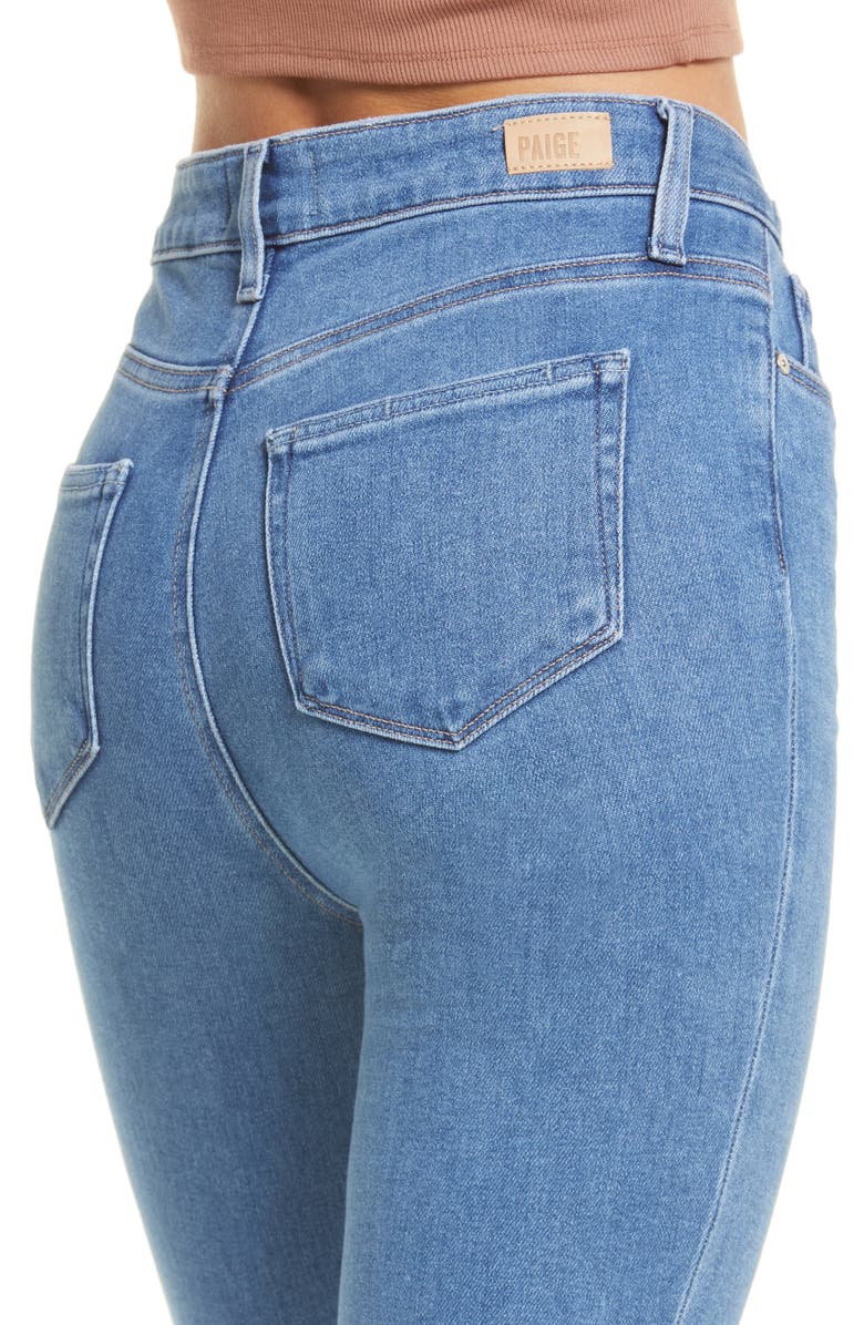 PAIGE Cindy High Waist Stringy Raw Hem Ankle Straight Leg Jeans, Alternate, color, Musicdist