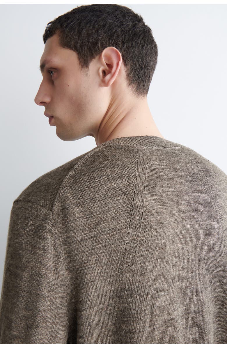 COS Knitted Linen Cardigan, Alternate, color, Taupe Mélange