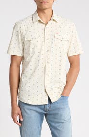 Seager Co El Ranchero Neat Medallion Short Sleeve Stretch Snap-Up Western Shirt