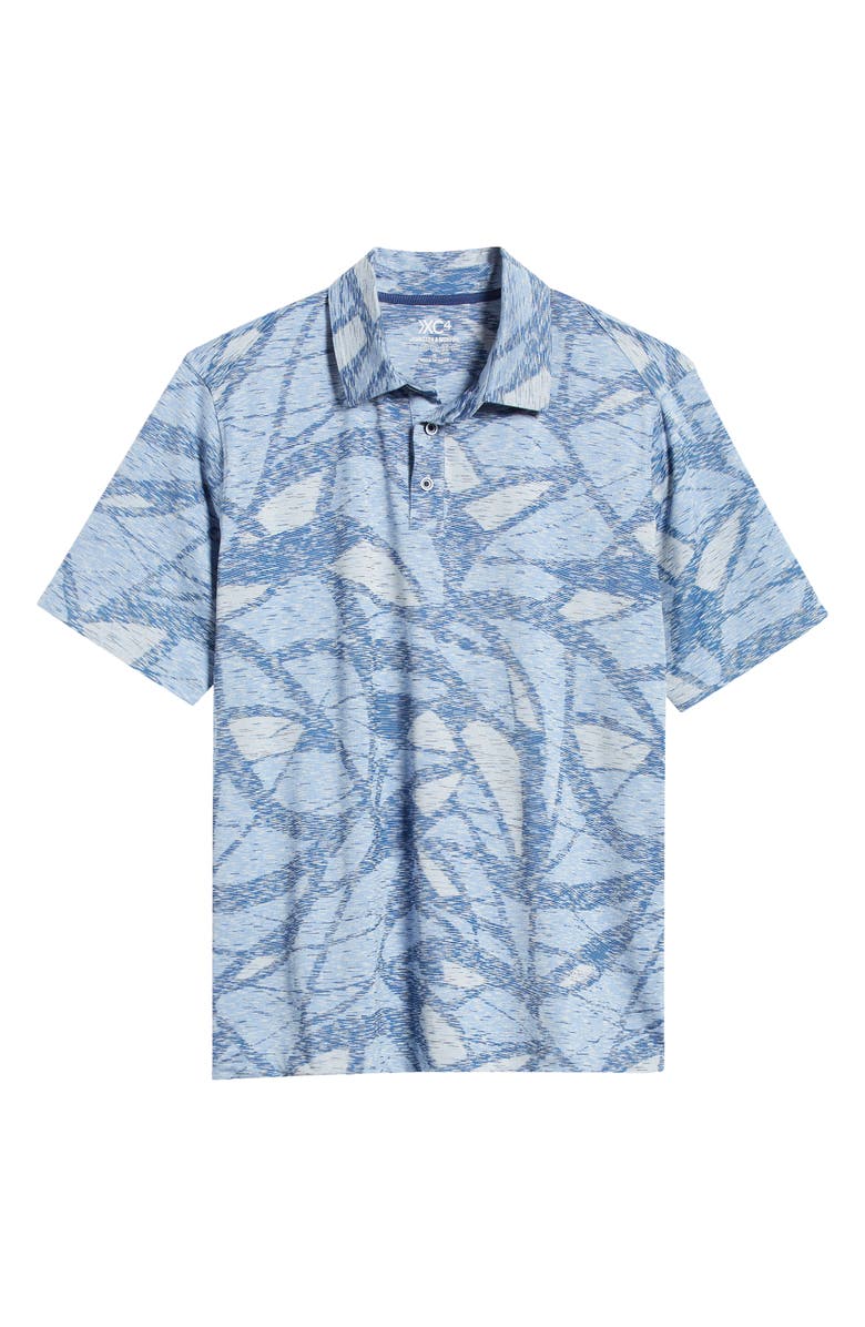 Johnston & Murphy XC4<sup>®</sup> Geo Print Performance Polo, Alternate, color, Blue