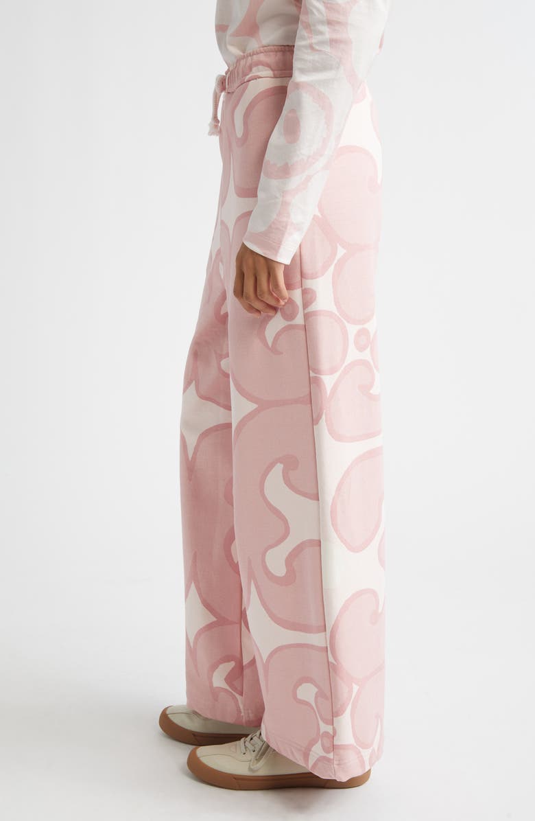 Marimekko Naturaali Keidas Kioski French Terry Sweatpants, Alternate, color, Light Pink Off White