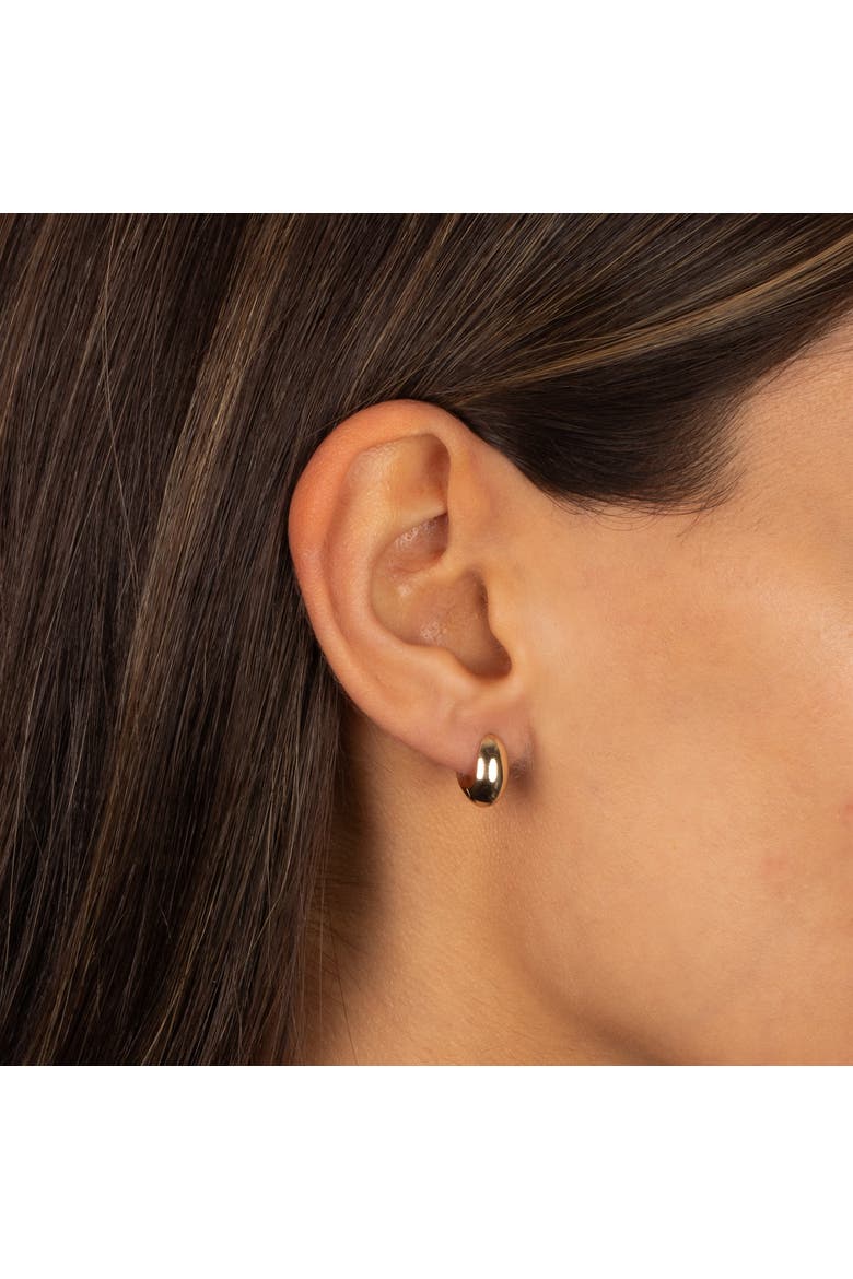 Bold Dome Huggie Earring 14K, Alternate, color, 14K Gold