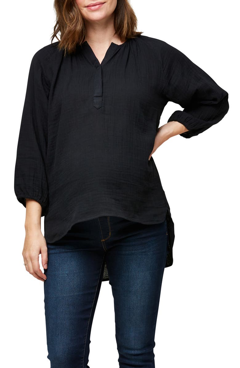 Nom Maternity Ava Cotton Maternity Tunic Top, Main, color, 