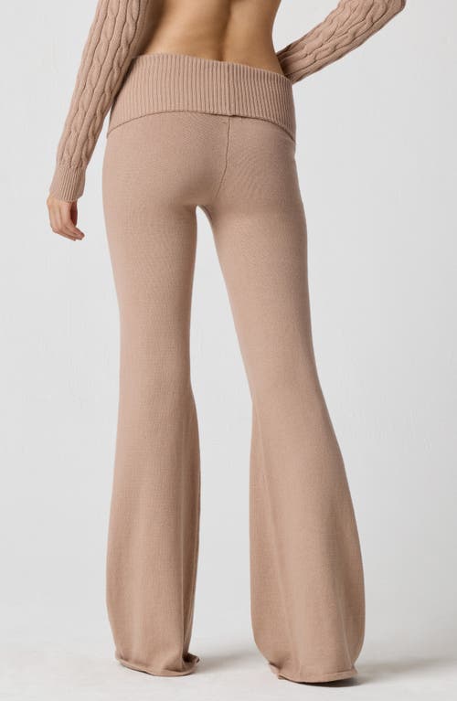 Florence By Mills Foldover Cotton Blend Pants In Brown