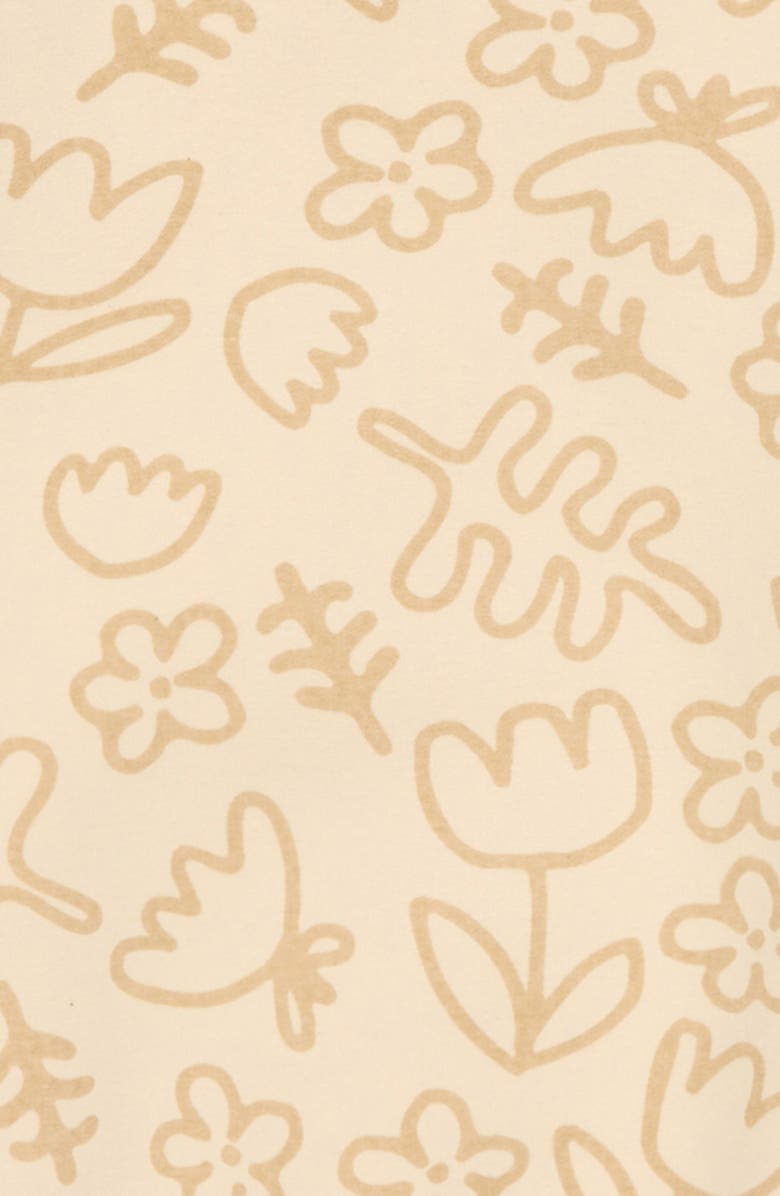 TINY TRIBE Kids' Floral Print Fleece Sweatshirt, Alternate, color, Oat