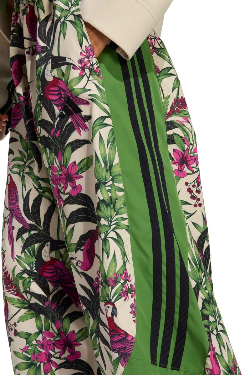 adidas x FARM Rio Premium Pants, Alternate, color, Crew Green/Linen/ Fuchsia