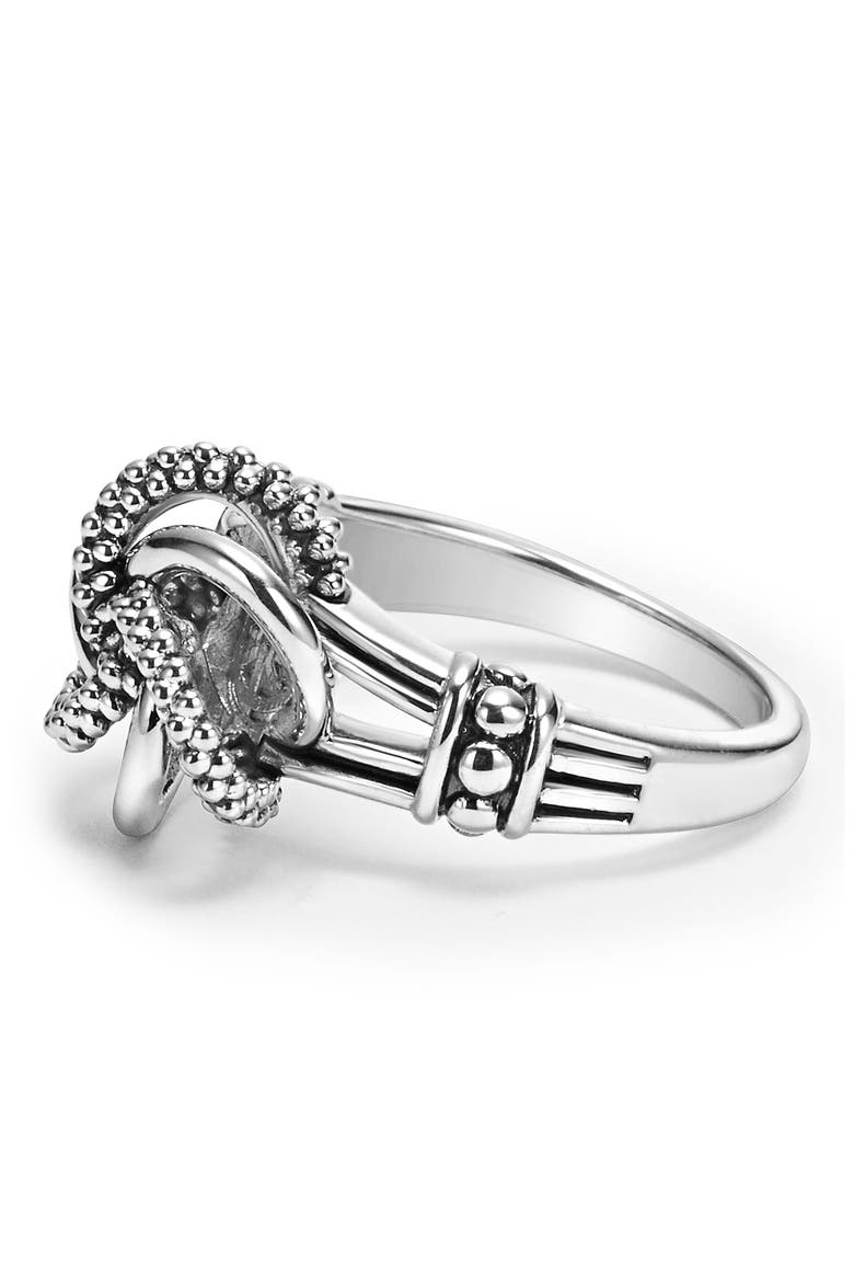 Love Knot Ring, Alternate, color, STERLING SILVER